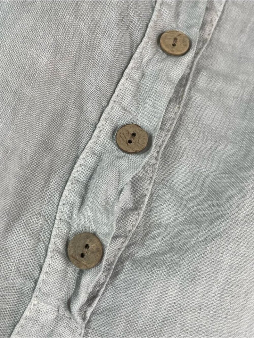Made in Italy Linen Tunic Top Grey Floral Lagenlook Boho Oversized One Size - Picture 12 of 14